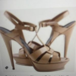 REDUCED YSL Tribute taupe heels barely worn